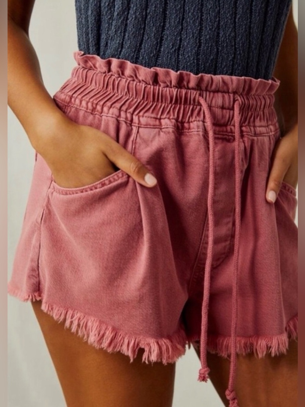 We The Free Kalani Pull On Shorts Mauve, Size Extra Large (XL) - Paper Bag Brick